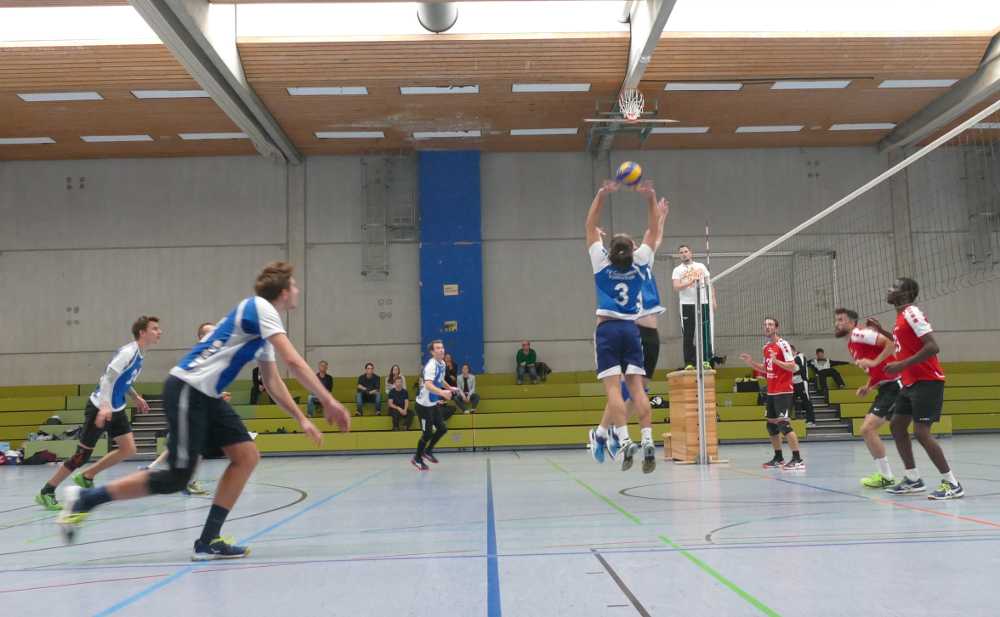 Herren1 Volleyball Block und Abwehr