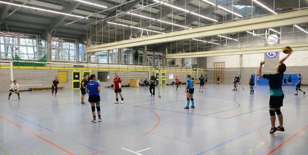 Training in der TVC-Sporthalle 'Auf dem Schnarrenberg' an Weihnachten 2019