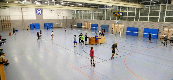 Training in der TVC-Sporthalle 'Auf dem Schnarrenberg' an Weihnachten 2019